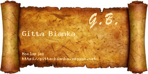 Gitta Bianka névjegykártya